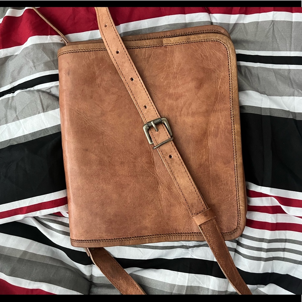 Leather satchel